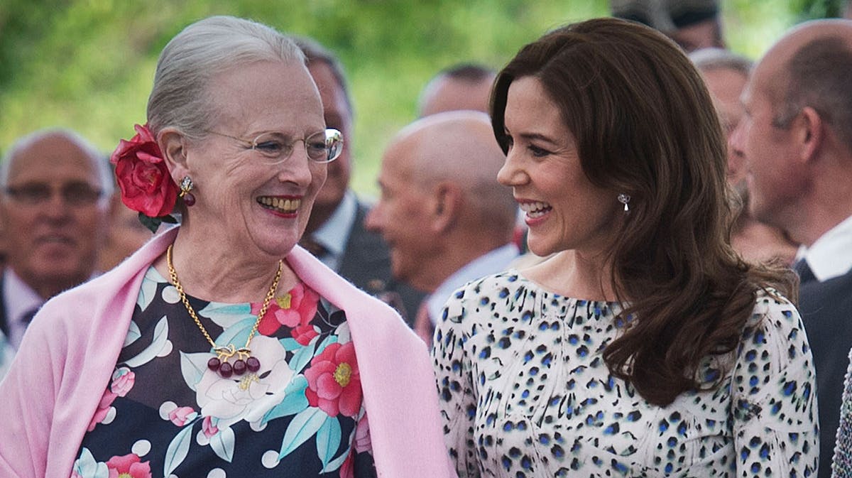 Dronning Margrethe og kronprinsesse Mary