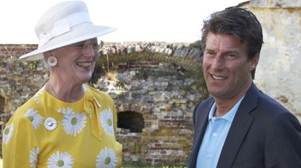 Dronning Margrethe og fodboldkongen Michael Laudrup hyggede sig i hinandens selskab.