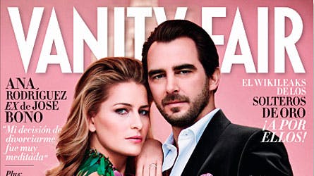 Prinsesse Tatiana og prins Nikolaos på forsiden af marts udgaven af det spanske Vanity Fair.
