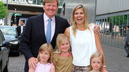 Dronning Maxima og kong Willem-Alexander med børnene