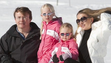 Prins Friso og hans familie fotograferet på sidste års skiferie.