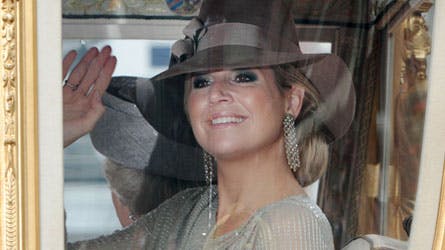 Kronprinsesse Maxima strålede om kap med guldet på kareten