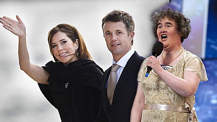 Frederik og Mary for lejlighed til at høre Susan Boyles fantastiske sangstemme, når hun gæster Danmark og Danmarks Indsamlingen den 30. januar.