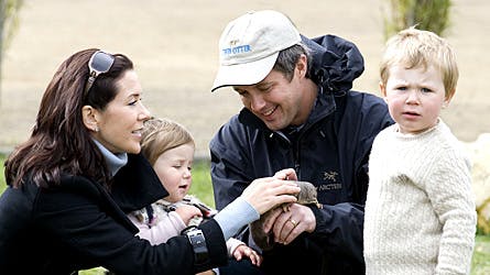 Kronprins Frederik, kronprinsesse Mary, prins Christian og prinsesse Isabella