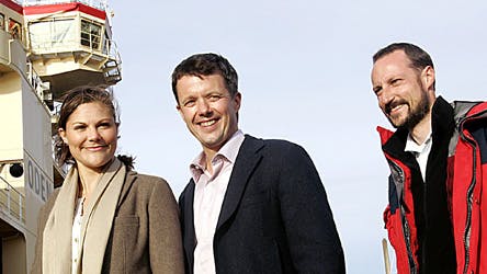 Kronprins Frederik, kronprins Haakon og kronprinsesse Victoria