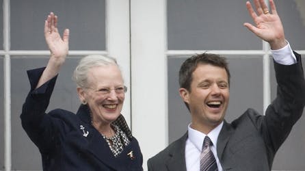 Dronning Margrethe og kronprins Frederik