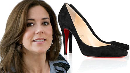 Danmarks kronprinsesse Mary har en rig samling Christian Louboutin-sko. Men de danske kendis kvinder følger godt med, når der skal vises ben og fødder på den røde løber. (Fotomontage)