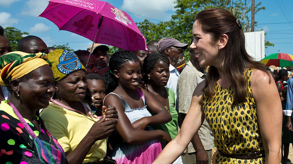 BILLED-BLADET var med, da kronprinsesse Mary i november sidste år besøgte Mozambique.