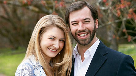 Officielt forlovelsesfoto af arvestorhertug Guillaume og grevinde Stephanie de Lannoy.
