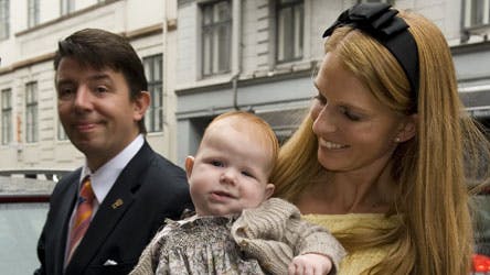 I lørdags var det Siesbyes tur til at få deres lille datter døbt i Marmorkirken i København