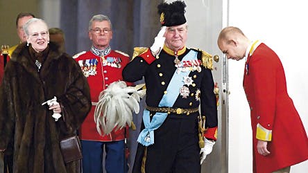 Regentparret afholder nytårskur for det diplomatiske korps i Drabantsalen på Christiansborg Slot.
