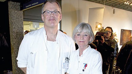 Klinikchef Morten Hedegaard og chefjordemoder Birgitte Hillerup.