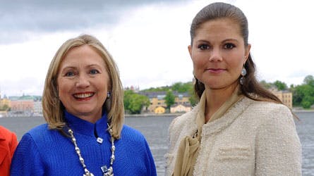 Hillary Clinton og kronprinsesse Victoria