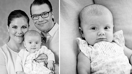 Det svenske hof har offentliggjort disse billeder som optakt til prinsessedåben.