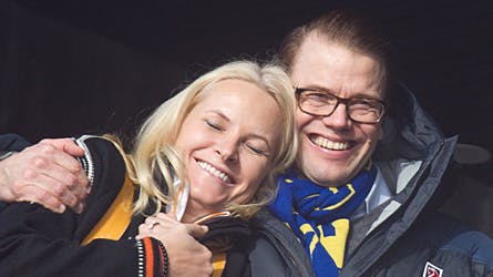 Mette-Marit så ud til at nyde Daniels selskab under Ski VM i Norge.