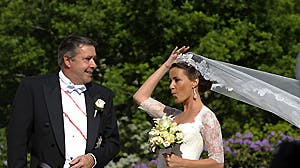Prinsesse Maries brudeslør blev fanget af vinden