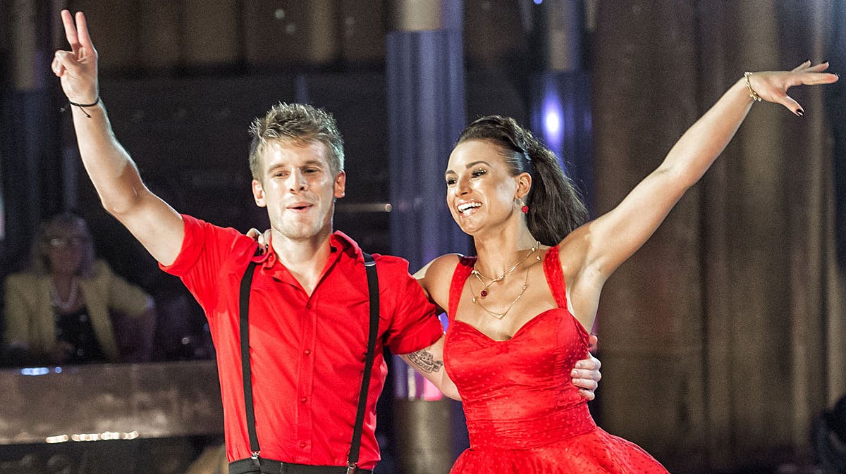 Mads Laudrup og Claudia Rex på "Vild med dans"-dansegulvet.