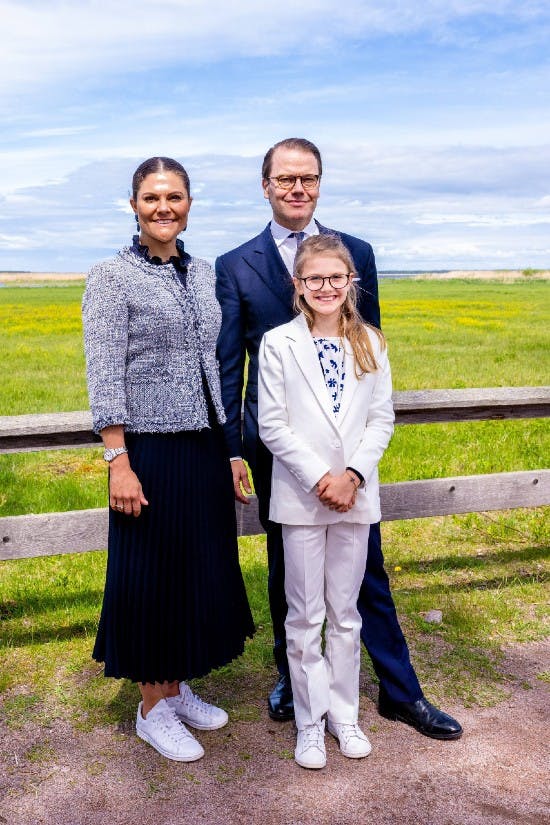 Kronprinsesse Victoria og prins Daniel og prinsesse Estelle