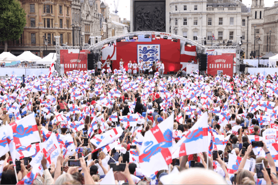 EM-kvinderne fejres i London