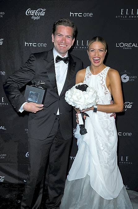 Nikolaj Lie Kaas, Årets mand ved ELLE Style Awards 2013, sammen med vært Christiane Schaumburg-Müller O'Connor.