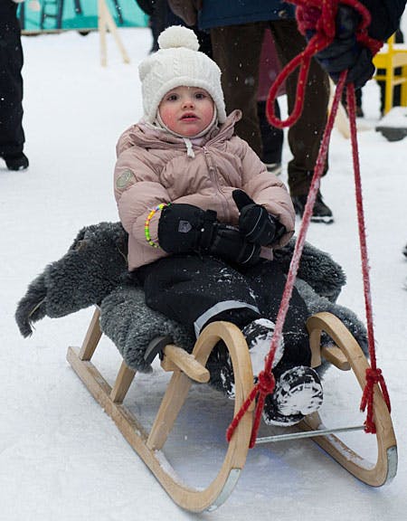 Prinsesse Estelle leg i sneen