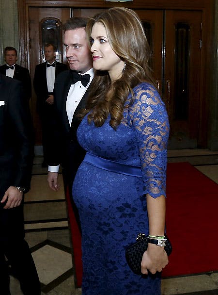 Chris O'Neill og prinsesse Madeleine med flot stor mave