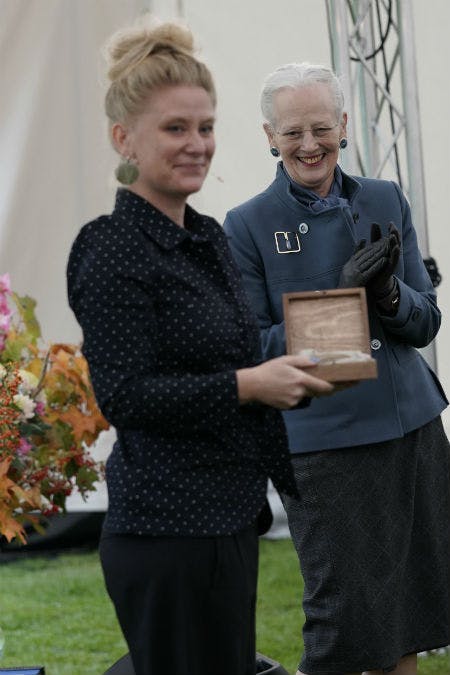 Puk Damsgaard og dronning Margrethe
