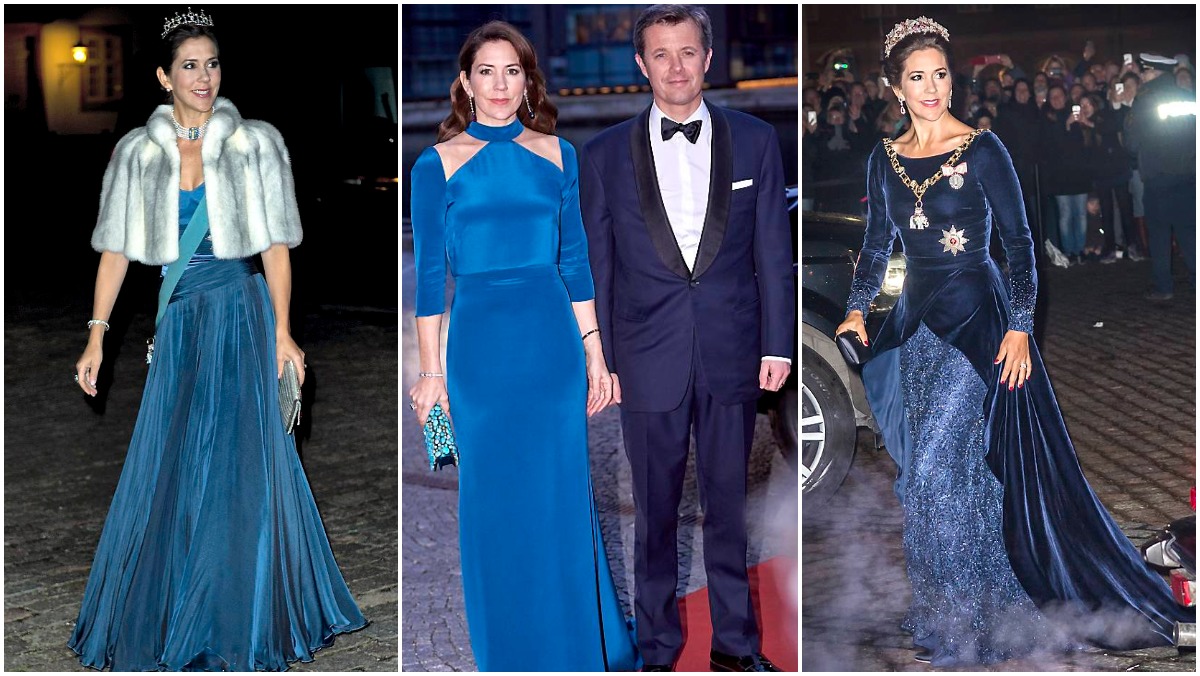 farvning dessert blødende Se billederne: Kronprinsesse Marys 15 smukkeste, blå gallakjoler |  BILLED-BLADET