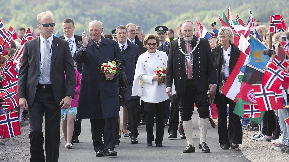 Kong Harald og dronning Sonja på sommertogt