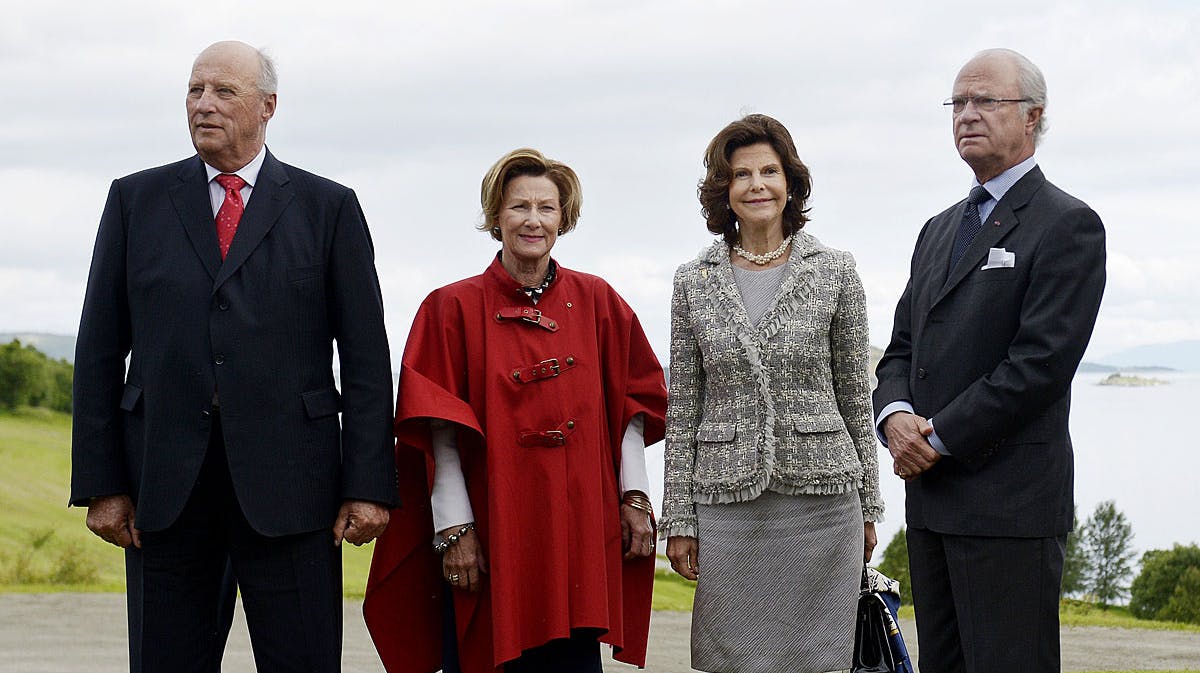kong Harald, dronning Sonja, dronning Silvia og kong Carl Gustaf