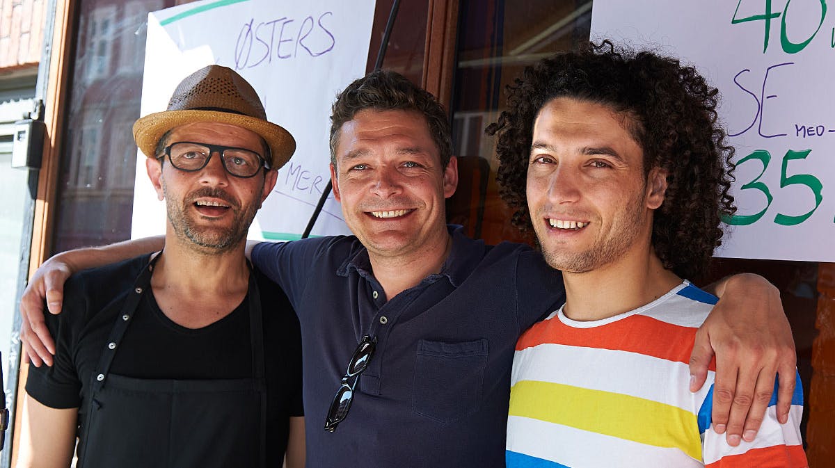 Sasha Fenslev, Peter Reichhardt og Thomas - Cafe Viggo