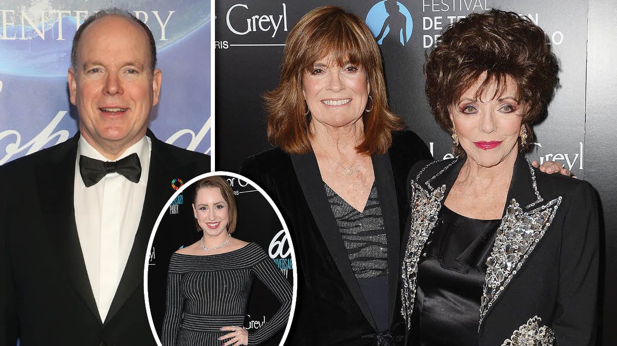 Fyrst Albert, Jazmin Grace Grimaldi, Joan Collins og Linda Gray.