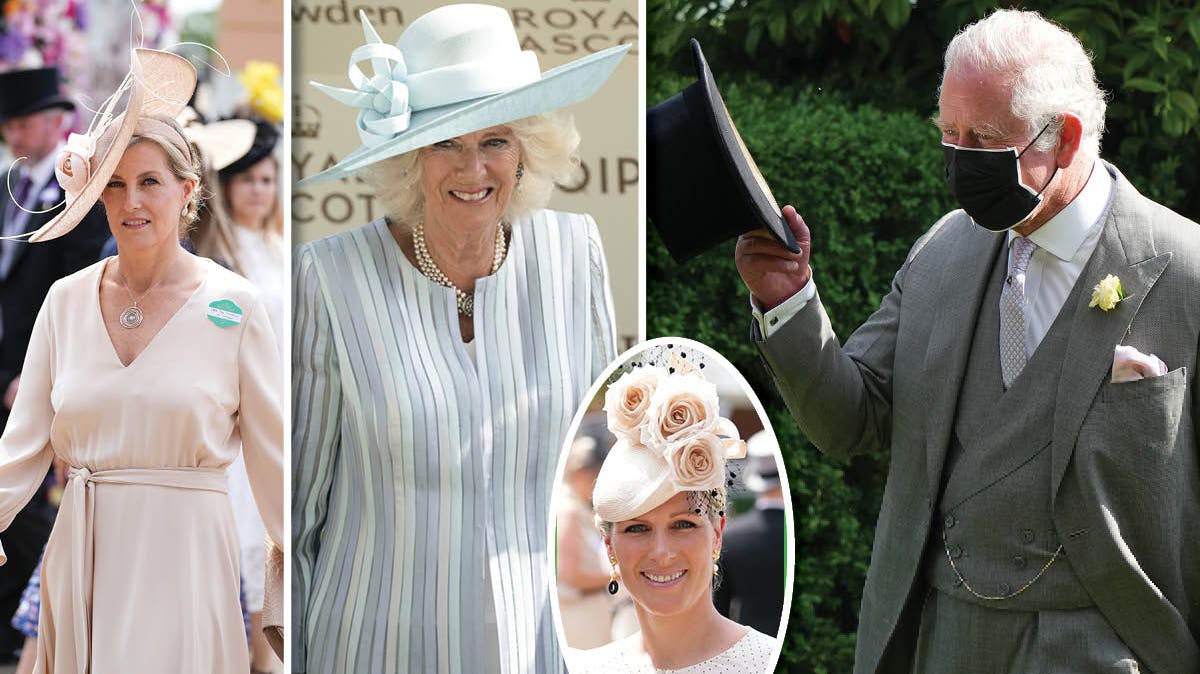 Grevinde Sophie af Wessex, hertuginde Camilla af Cornwall, Zara Tindall og prins Charles.