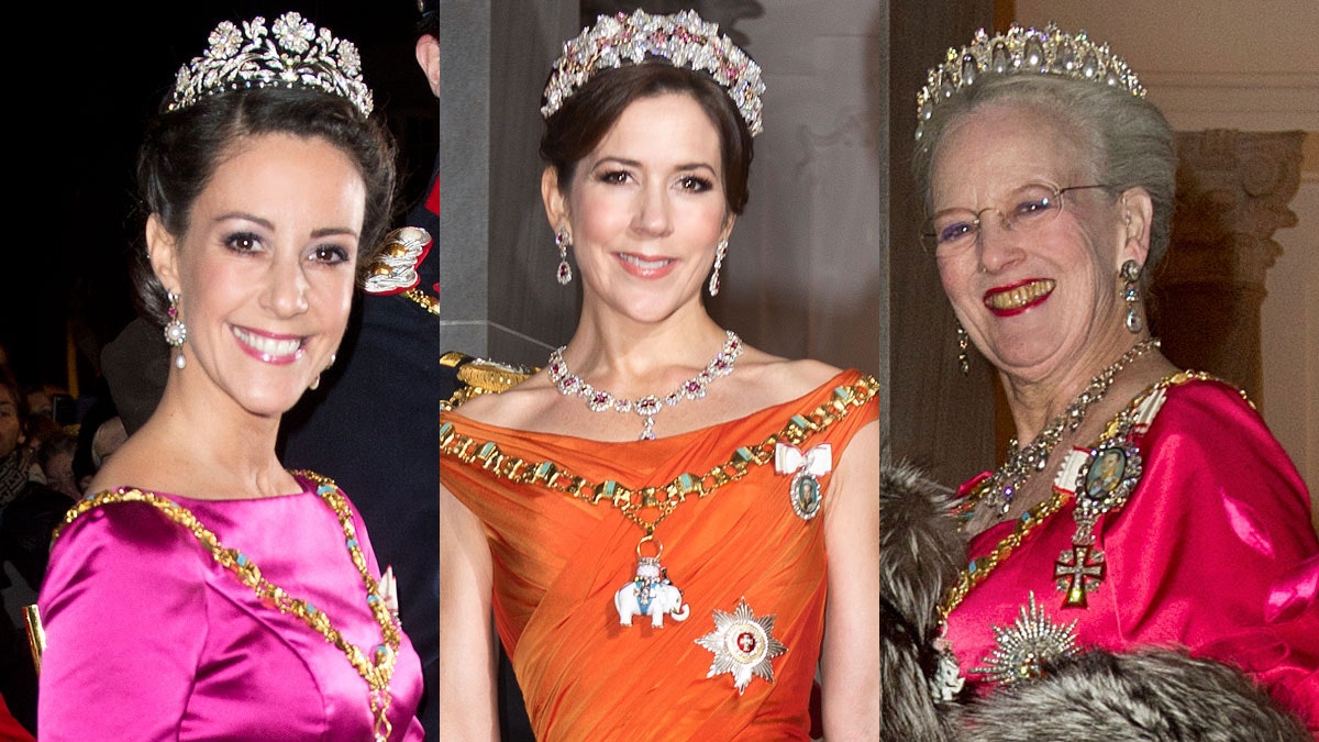 med hensyn til tendens Gentage sig Dronning Margrethe, kronprinsesse Mary og prinsesse Maries farverige  nytårskjoler | BILLED-BLADET