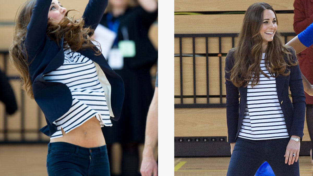 hertuginde catherine af cambridge med slank mave