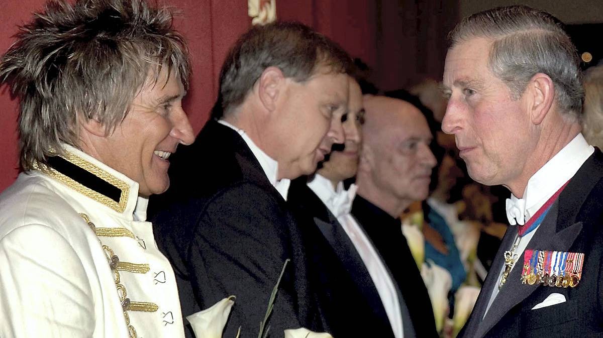 Rod Stewart og prins Charles.