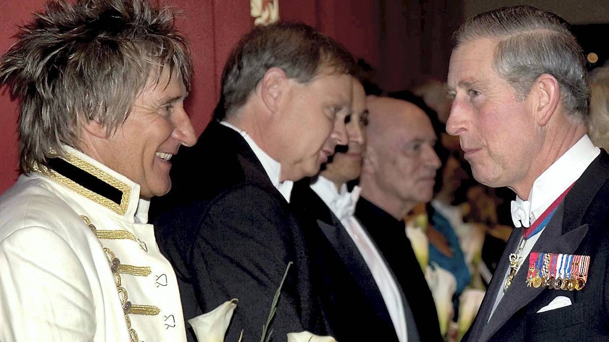Rod Stewart og prins Charles.