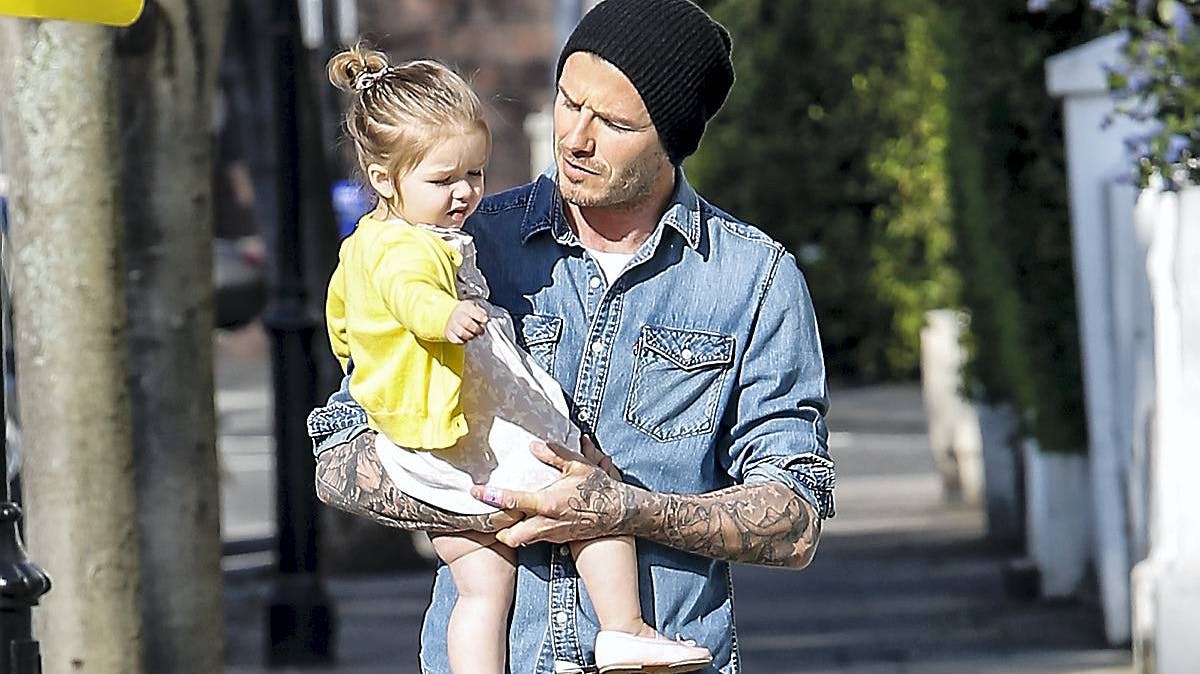 Harper og David Beckham.