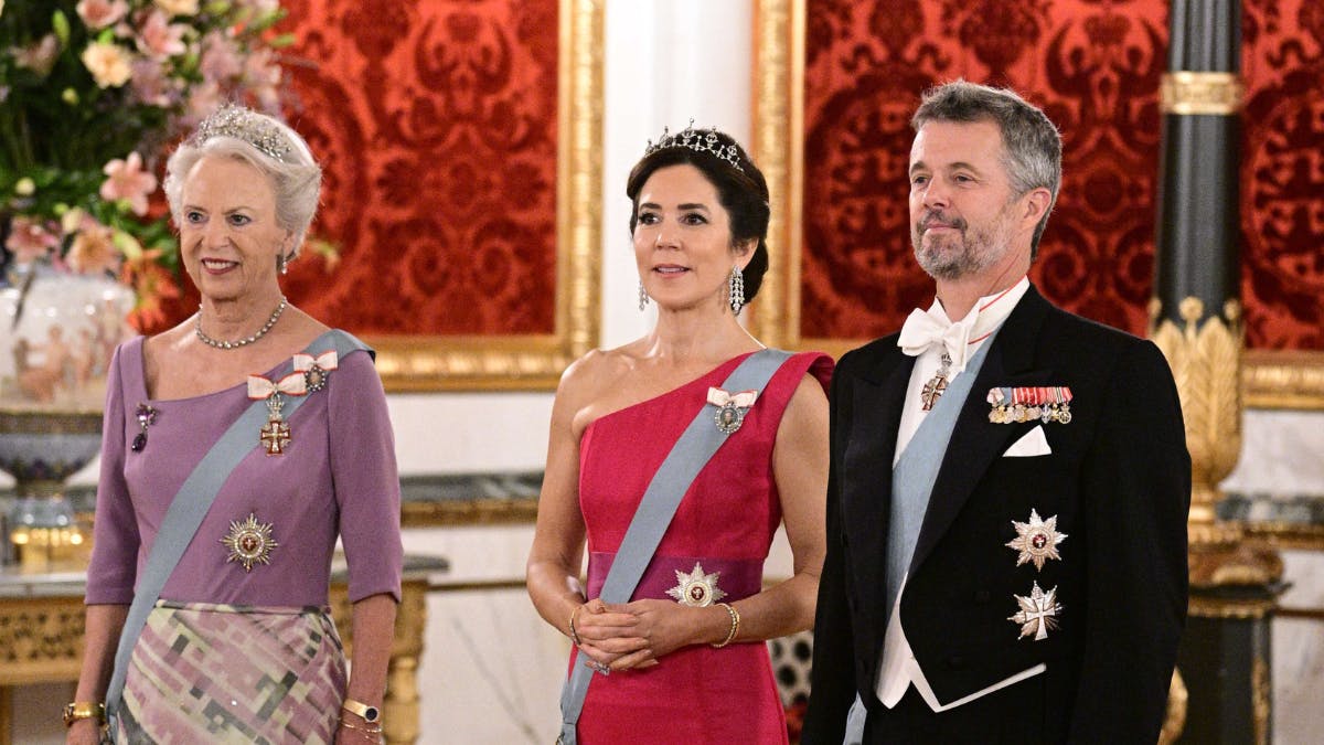 Kronprins Frederik, kronprinsesse Mary og prinsesse Benedikte&nbsp;