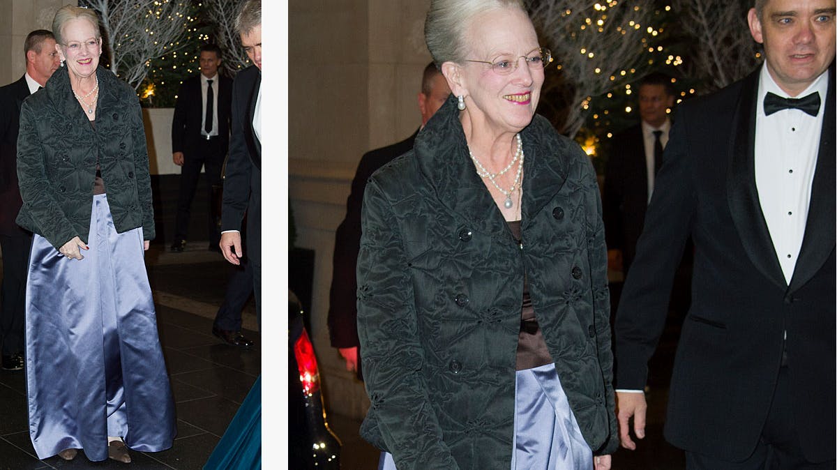Dronning Margrethe så flot ud til den festlige aften i London.