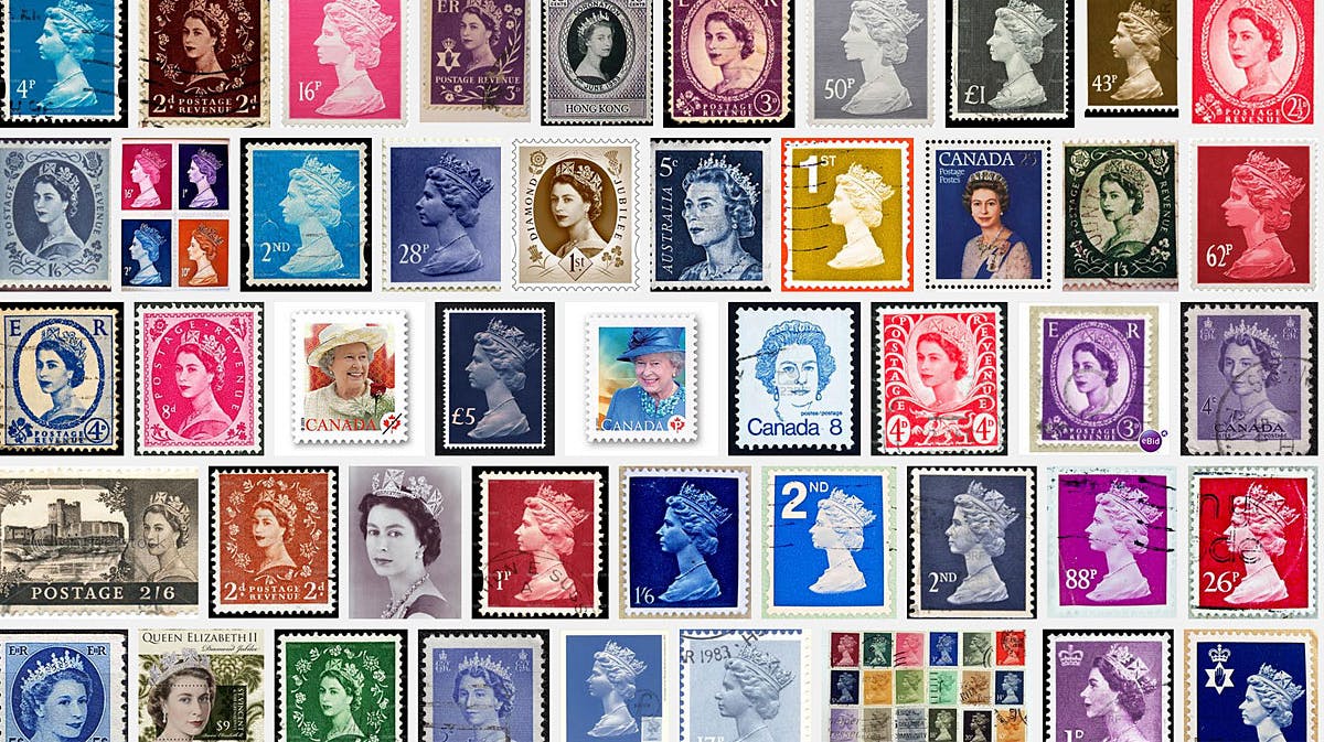 Dronning Elizabeth på frimærker