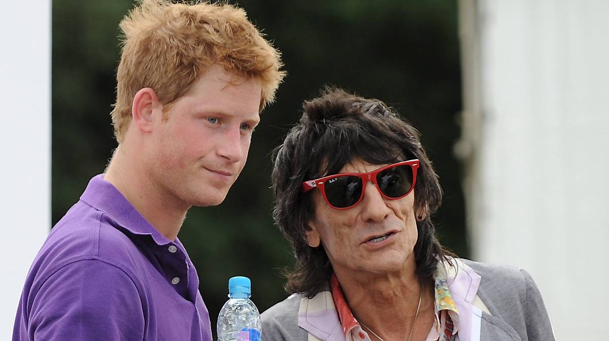 Prins Harry og Ronnie Wood.