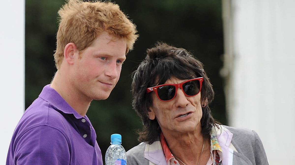 Prins Harry og Ronnie Wood.
