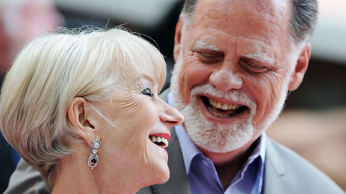 Helen Mirren med sin instruktørmand Taylor Hackford.