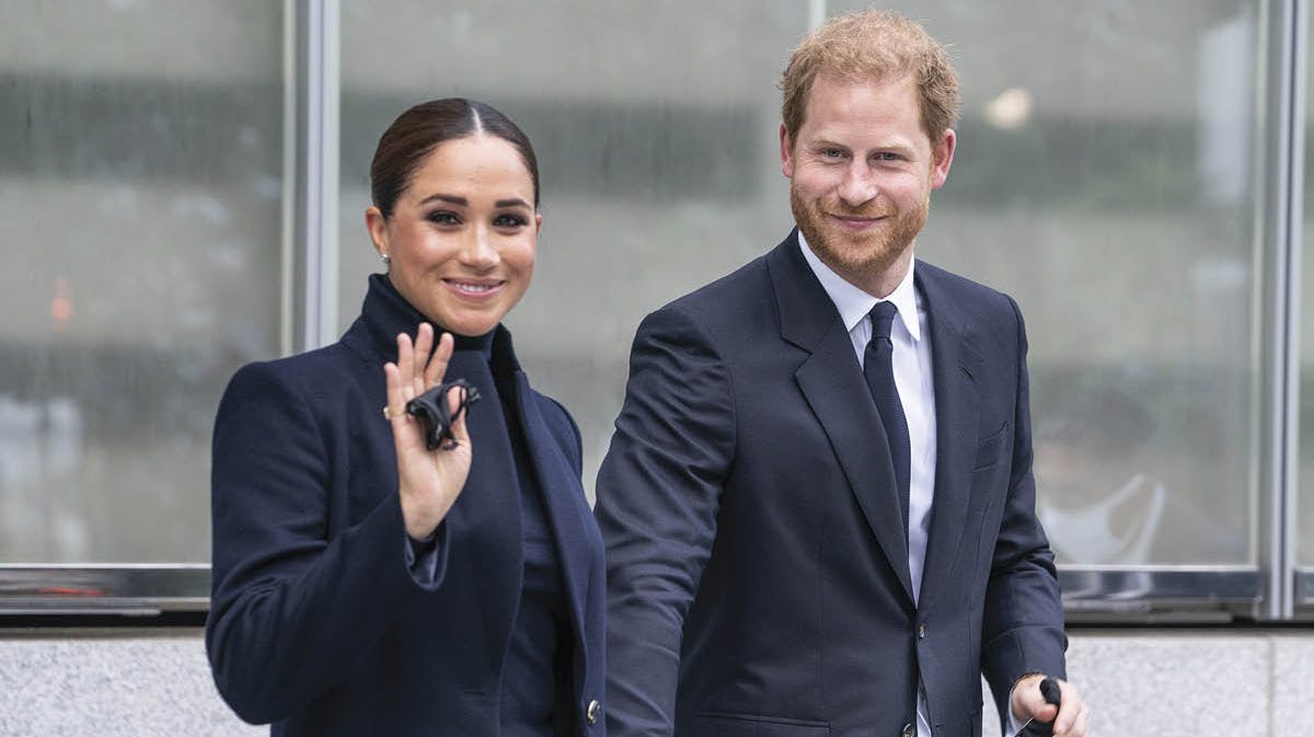 Hertuginde Meghan og prins Harry i New York.