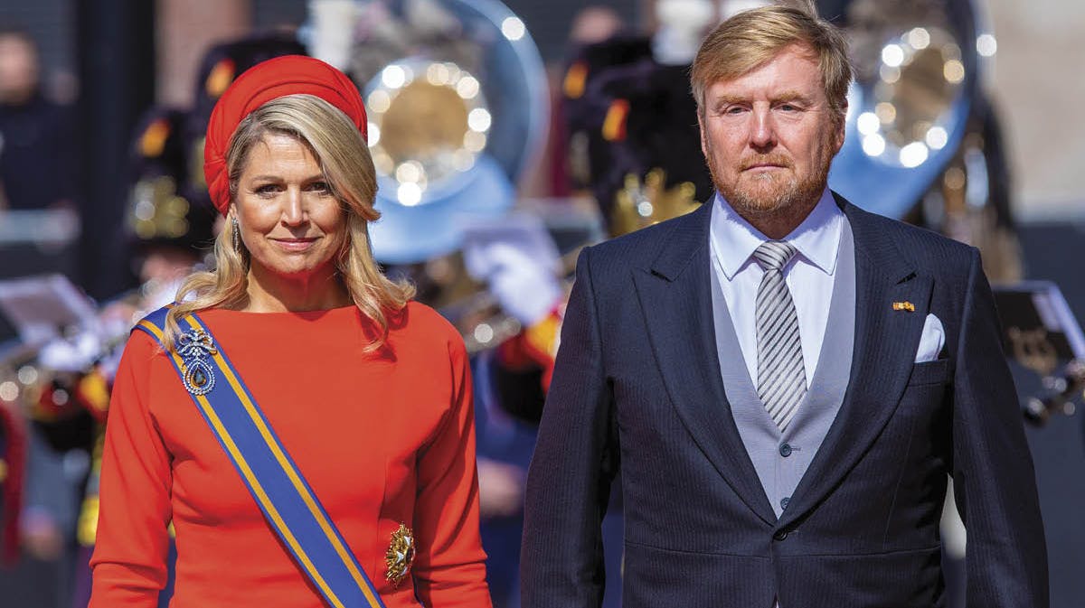 Det hollandske kongepar til Prinsjesdag 2021.