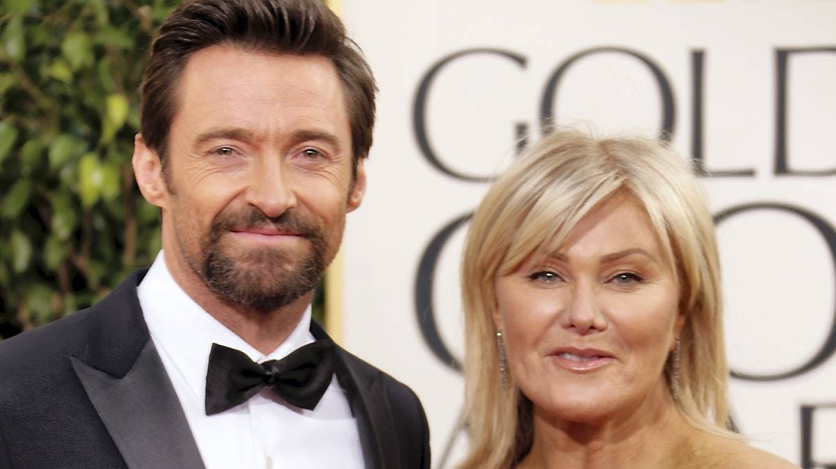 Hugh Jackman og hustruen Deborra-Lee Furness.