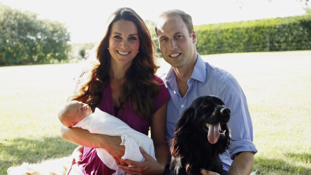 Prins George, hertuginde Catherine af Cambridge og prins William