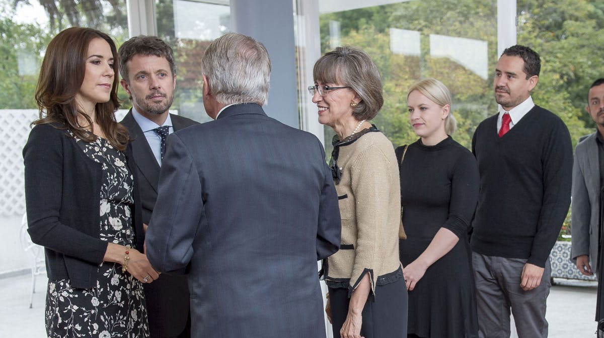 Kronprinsesse Mary og kronprins Frederik på den danske ambassade i Mexico