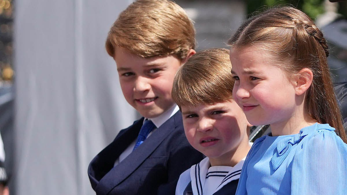 Prins George, prins Louis og prinsesse Charlotte.